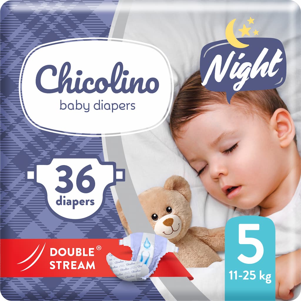 Chicolino (Чіколіно) підгузки дитячі 5 Night 36 шт.